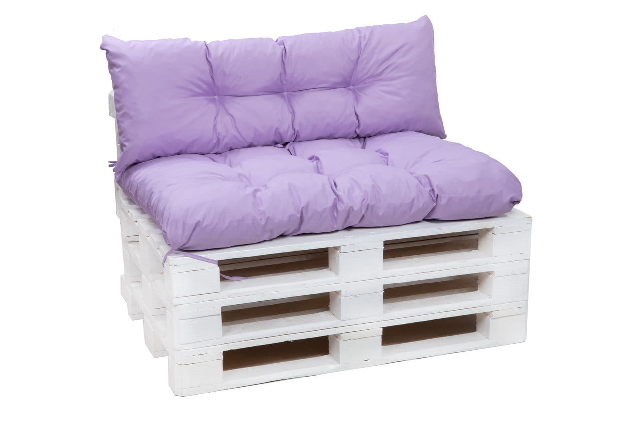 Almofadas de paletes exteriores 120x60x40m almofadas jardim roxo claro