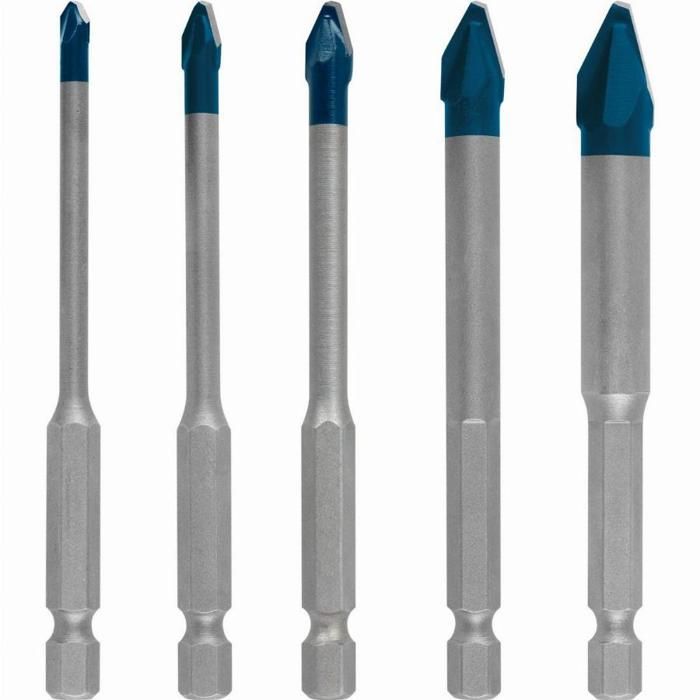 Broca hard ceramic hex-9 expert Bosch ø 4/5/6/8/10 mm - 5 unidades - 260890