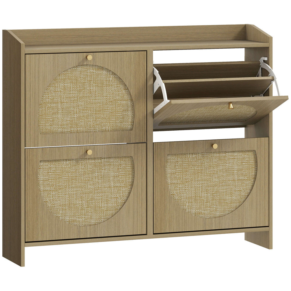 Sapateiro estreito 104.5x24x88 cm color marrón Homcom