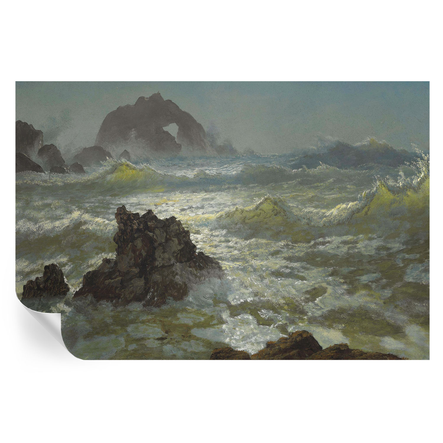 Papel de parede adesivo mar tempestuoso 104x152 tulup