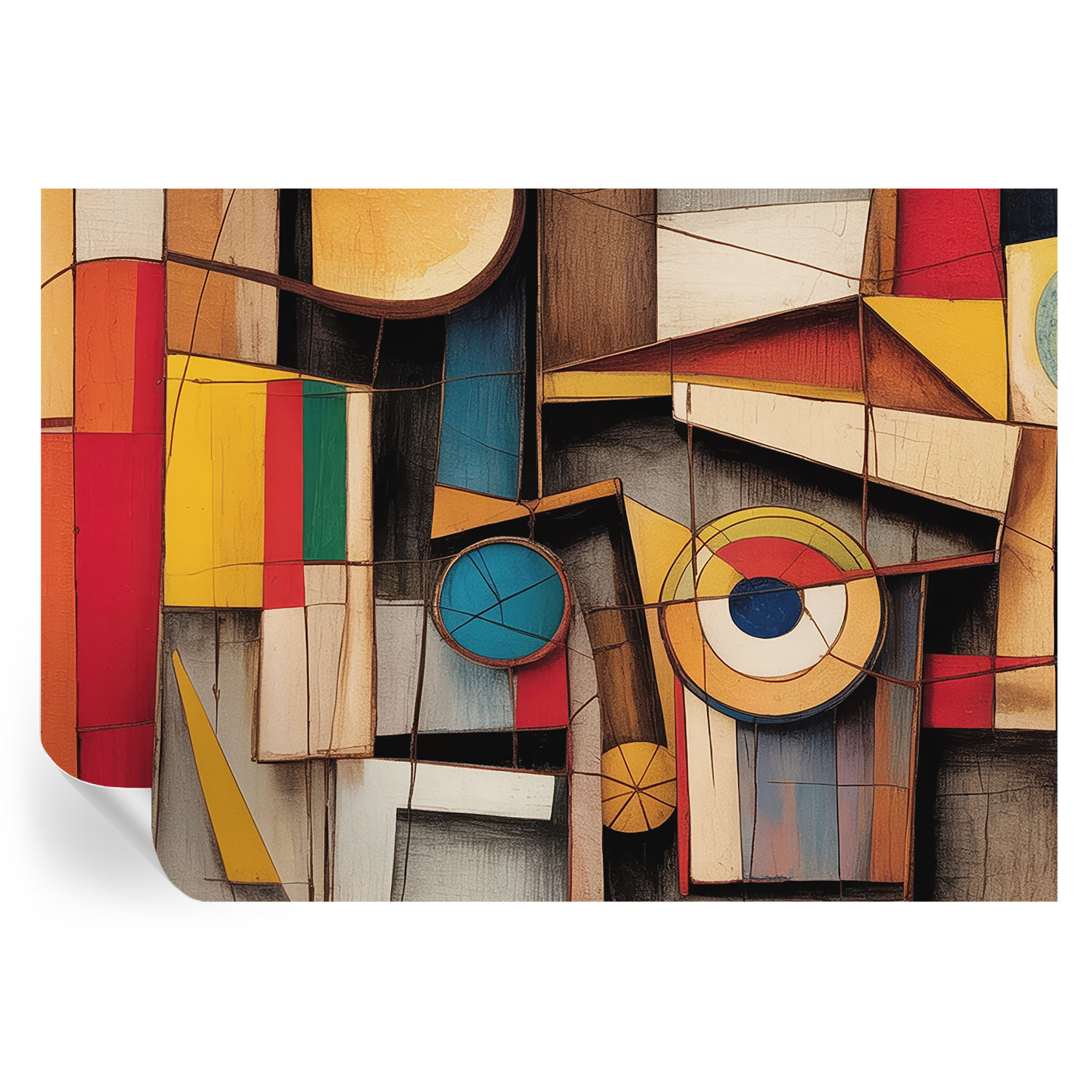 Papel de parede autocolante padrões geométricos 208x146 tulup