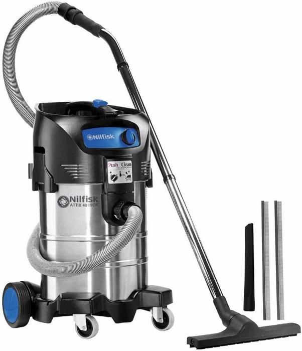 Aspirador de água e pó nilfisk attix 40-01 pc inox - 37 litros 1500 w - 107