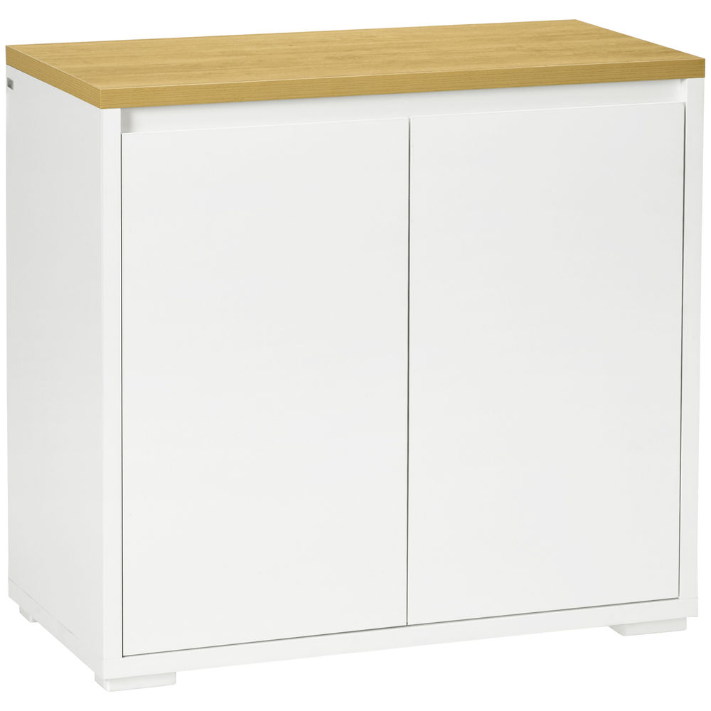 Aparador 80x37x75 cm color blanco Homcom, casa - móveis de armazenamento