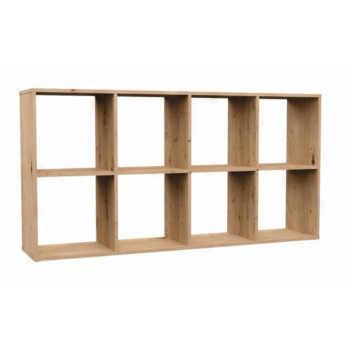 Biblioteca - carvalho artesanal - 2x4 - 147 x 75 x 30 cm - 4 prateleiras -