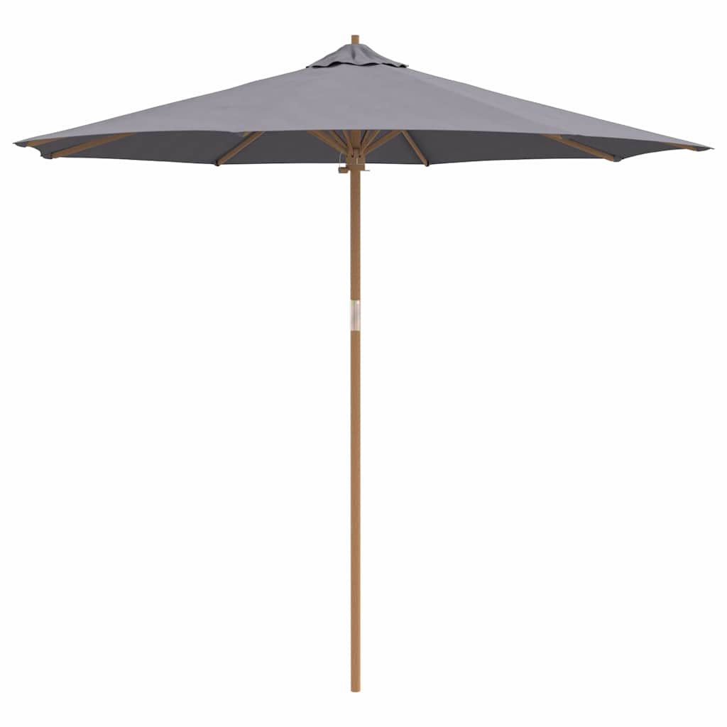 Helloshop26 - guarda-sol de jardim redondo - bambu - 270 cm