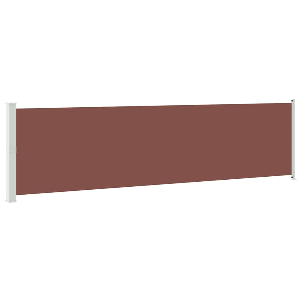 Toldo lateral retrátil para pátio 600x160 cm castanho
