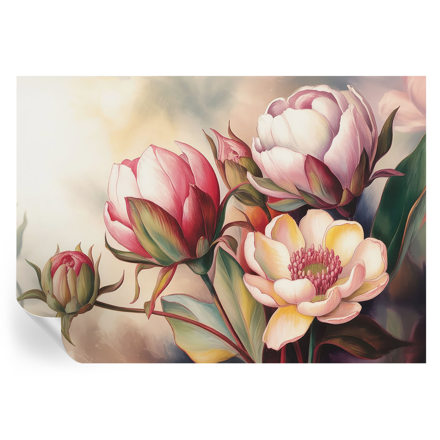 Papel de parede adesivo um buquê de flores 208x146 tulup