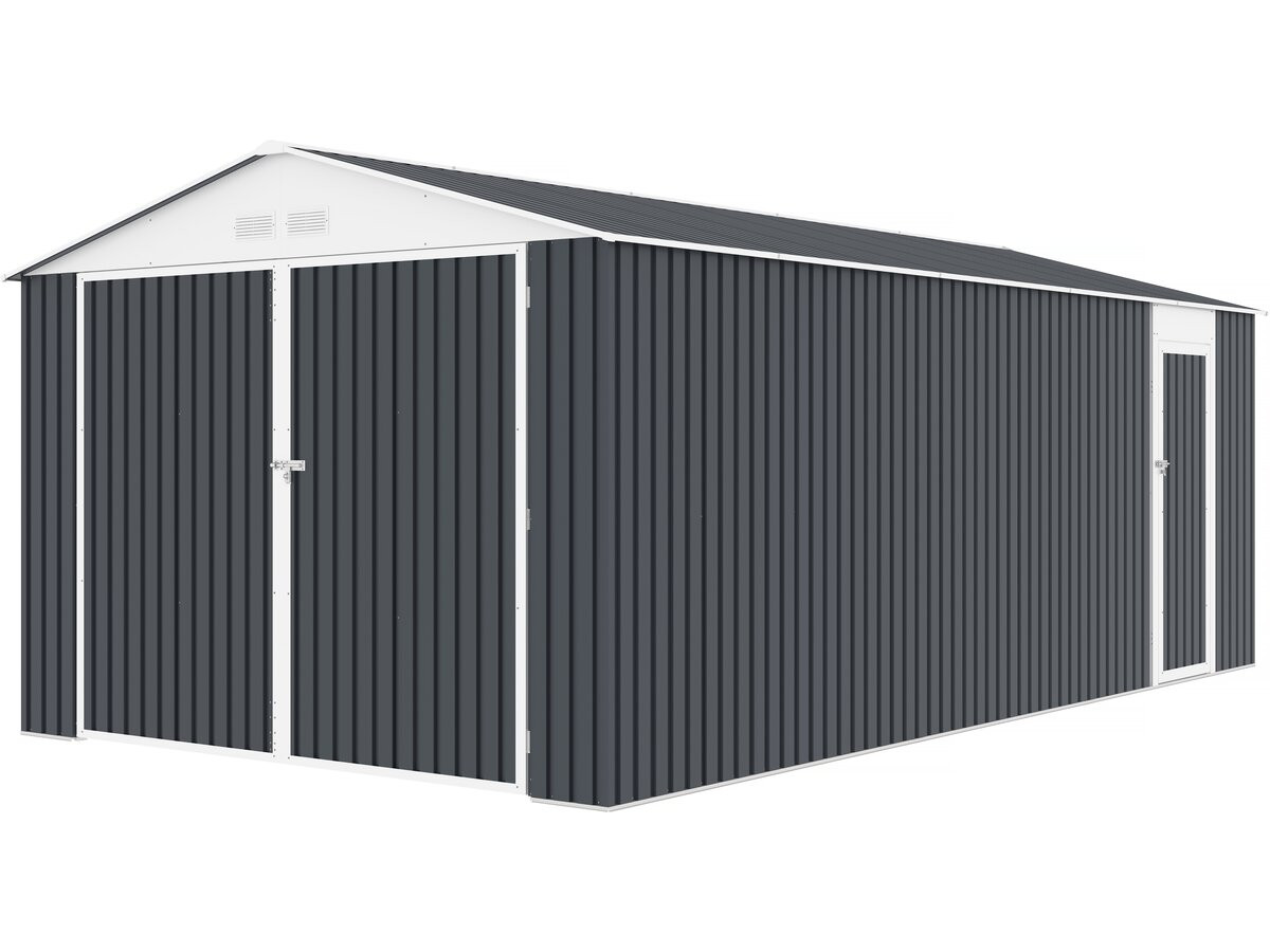 Garagem metálica "houston" - 15,36 m² com painel solar - antracite