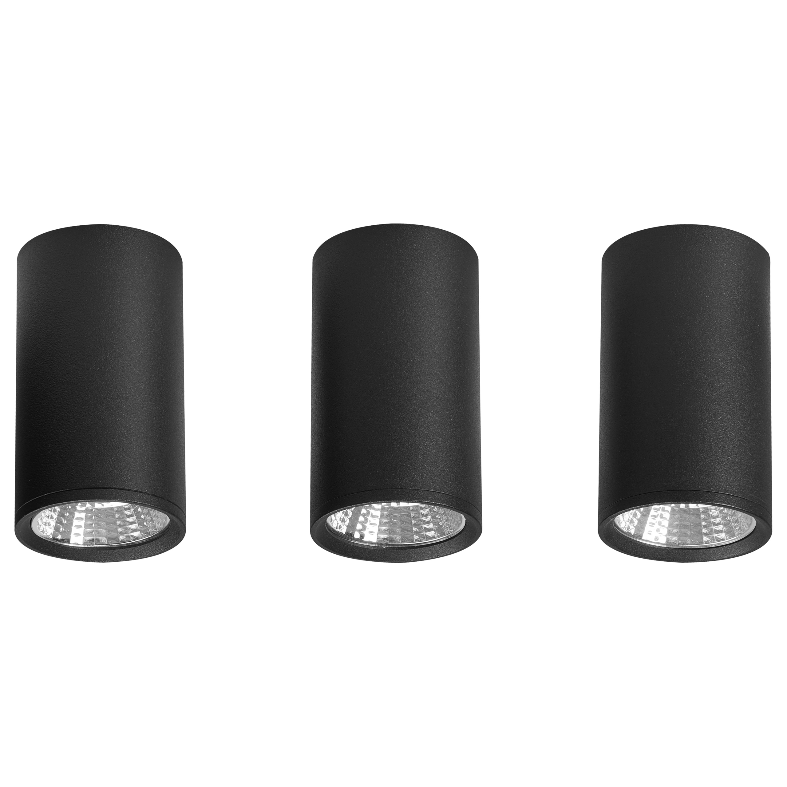 Candeeiro de teto LED barcala metal preto