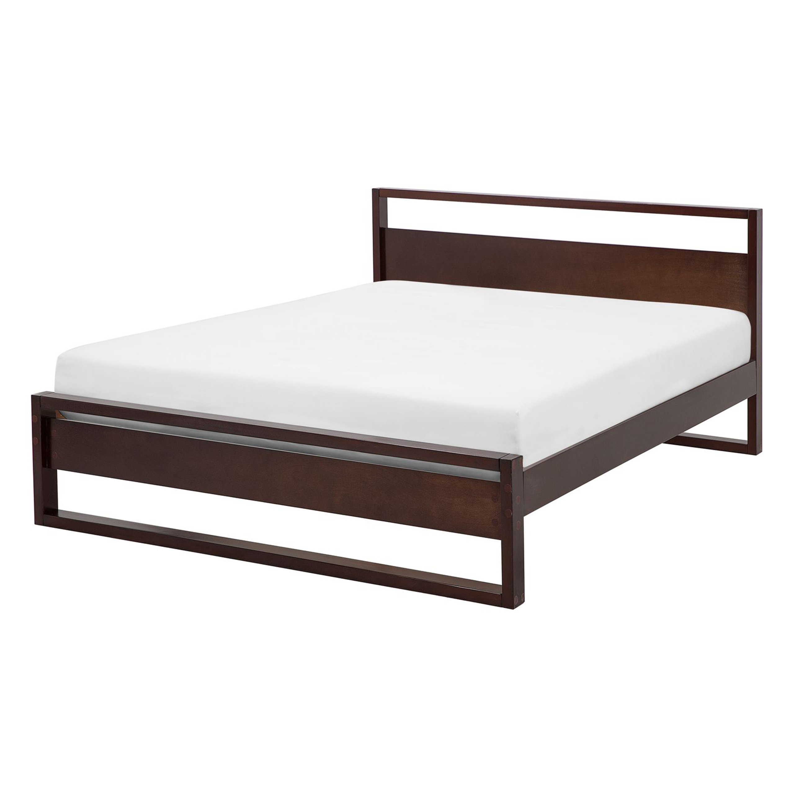 Cama madeira de pinho giulia 140 x 200 cm castanho escuro