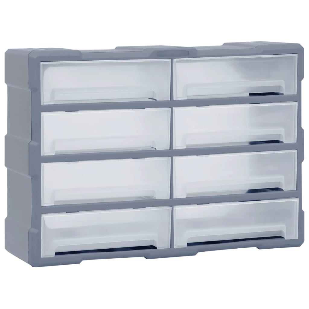 Organizador multi-gavetas vidaxl com 8 gavetas grandes 52x16x37 cm