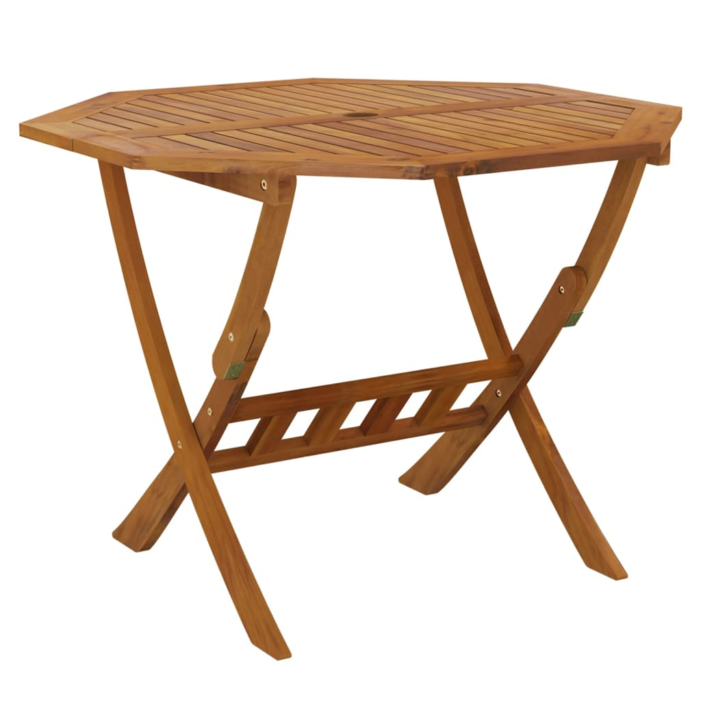 Mesa de jardim dobrável 90x75 cm madeira de acácia maciça