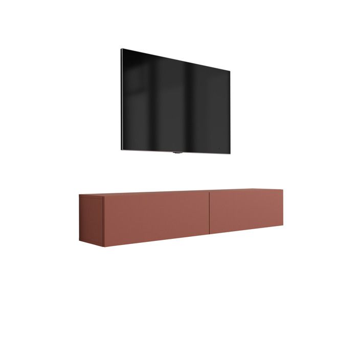Móvel para tv moderno - vermelho tijolo - 2 portas - 170x32x34 cm