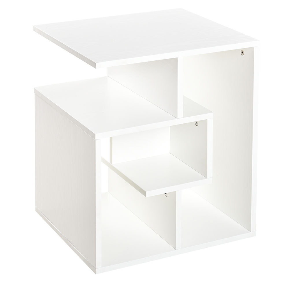 Mesa de apoio 45x40x55 cm aglomerado de madeira color blanco Homcom