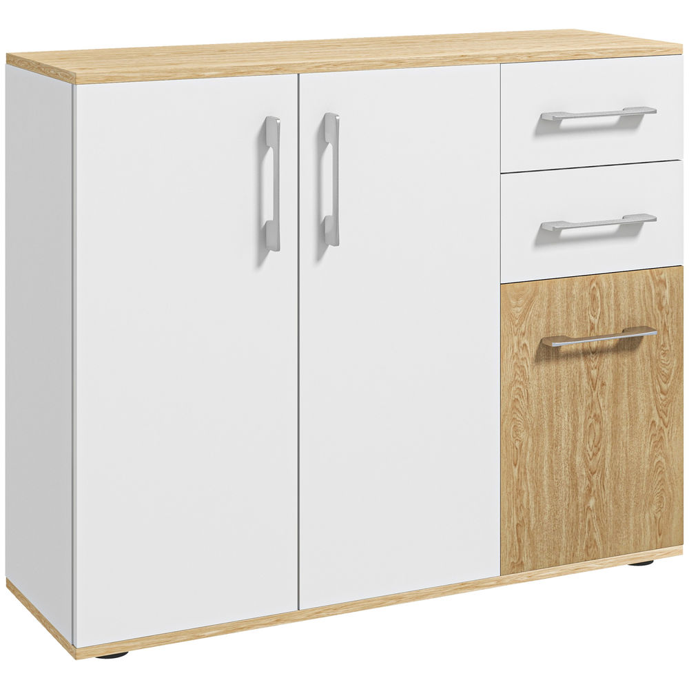 Aparador sala de estar 90x30x75,5 cm color blanco Homcom