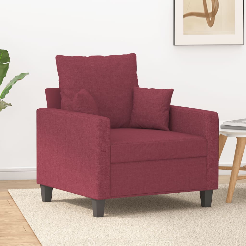 Poltrona 60 cm tecido vermelho tinto ewg8731