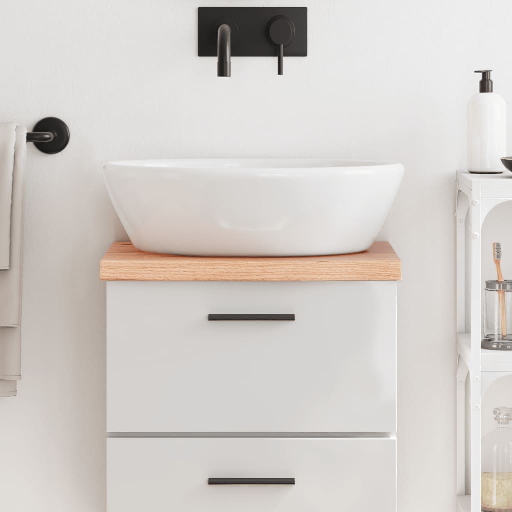 Bancada p/ wc 40x40x(2-4) cm madeira maciça tratada castanho ergft1575