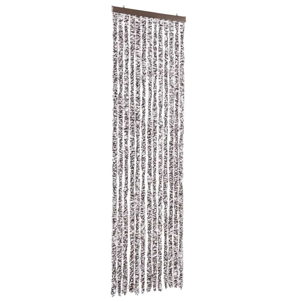 Cortina anti-insetos 56x200 cm chenille castanho e bege