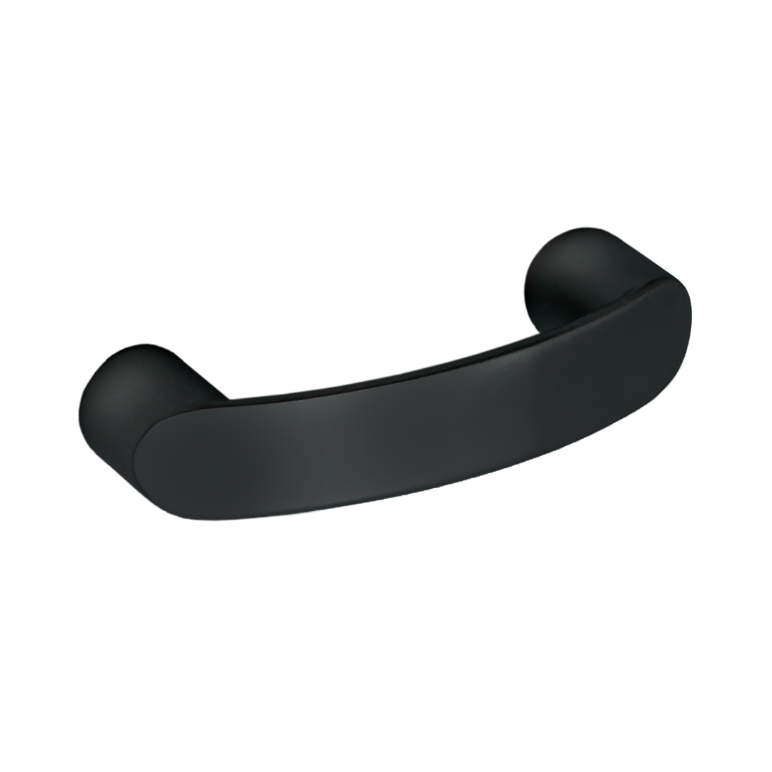 Puxador para móveis zamac acabamento preto mate 32 mm