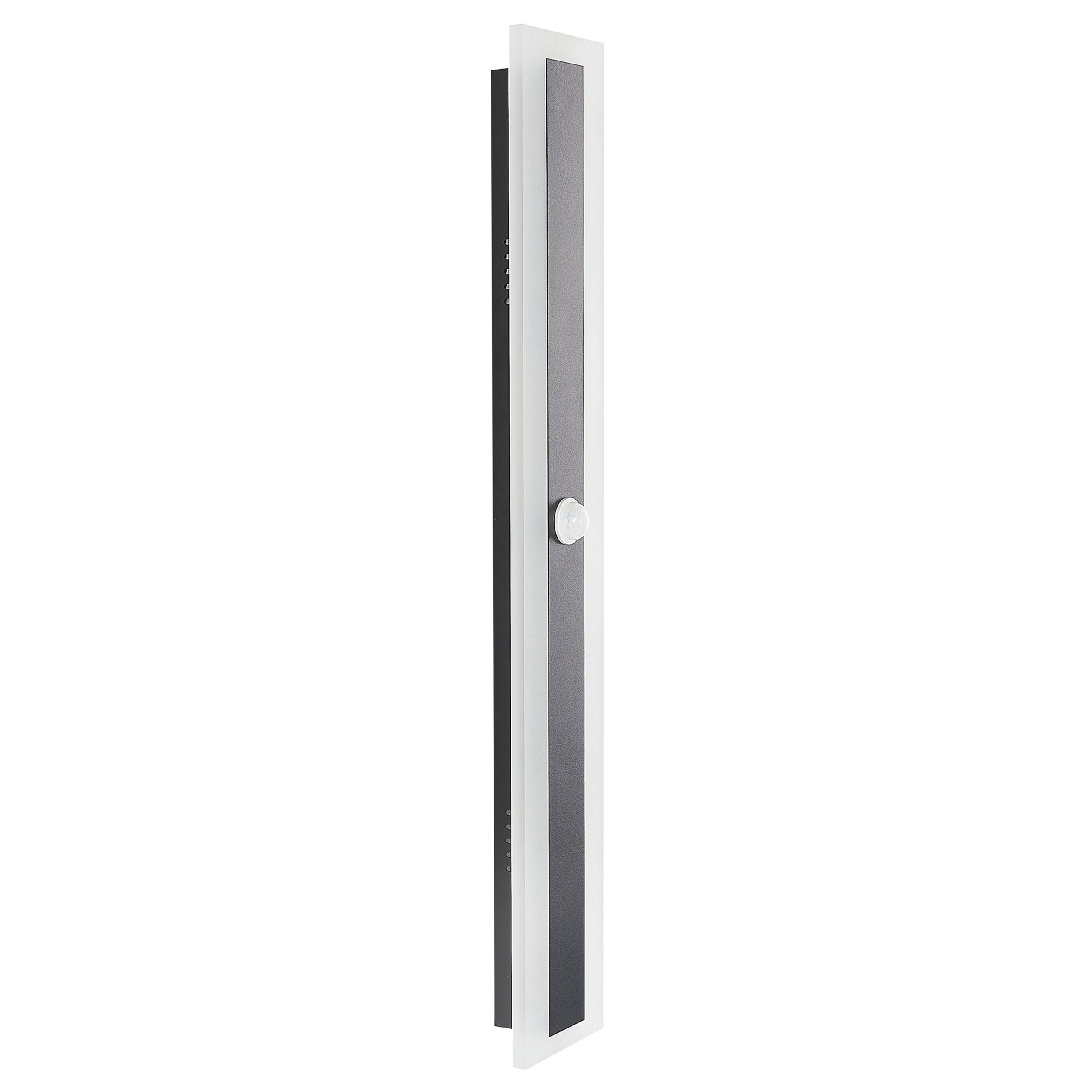Candeeiro de parede LED para exterior savane com sensor de movimento preto