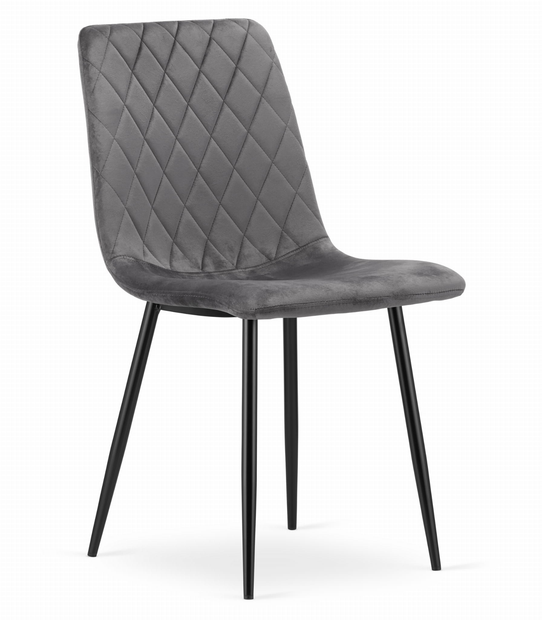 Valora turin veludo cinza escuro ergonômica sala de estar