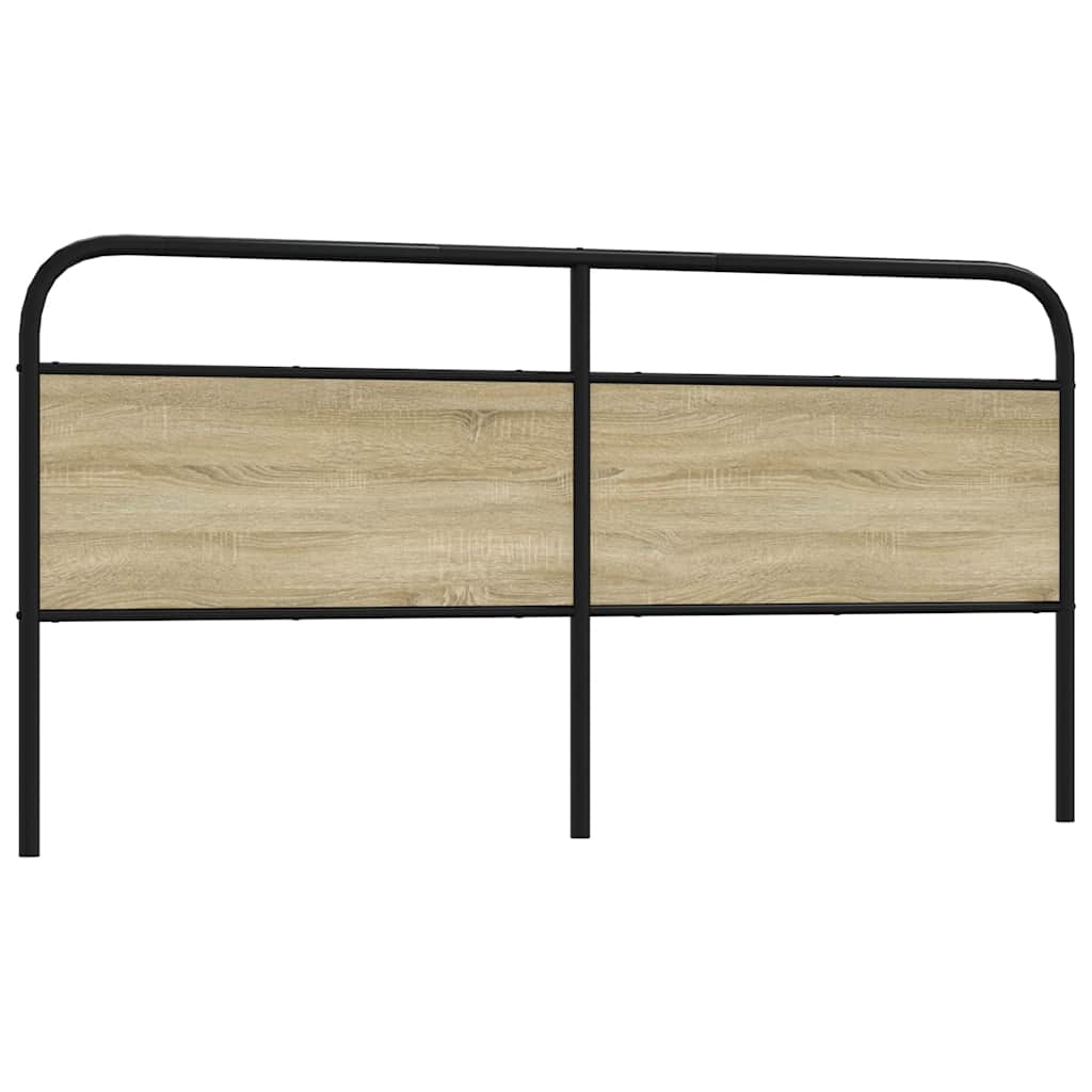 Cabeceira de cama 180 cm derivados madeira/aço carvalho sonoma