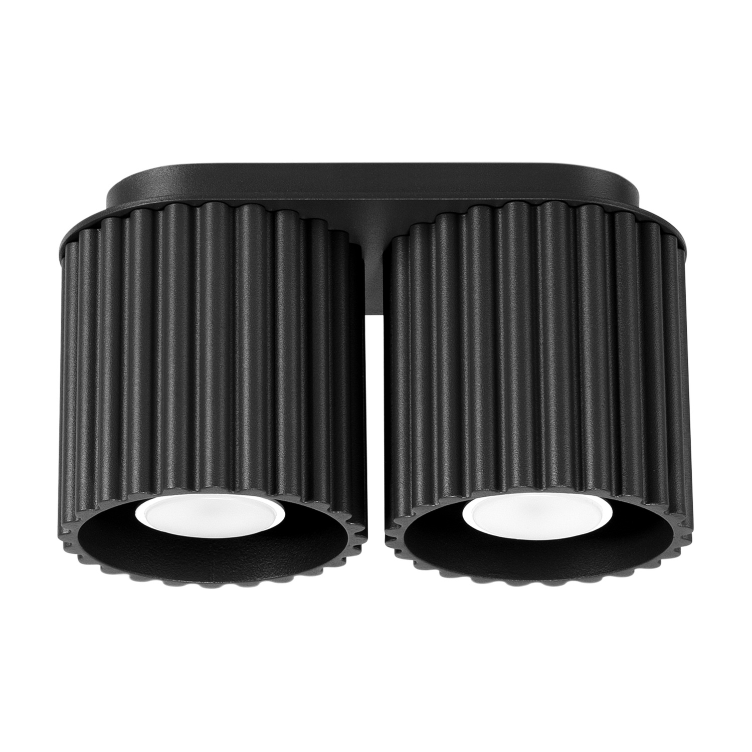 Candeeiro de teto aura 2 preto alumínio 21x12x10cm