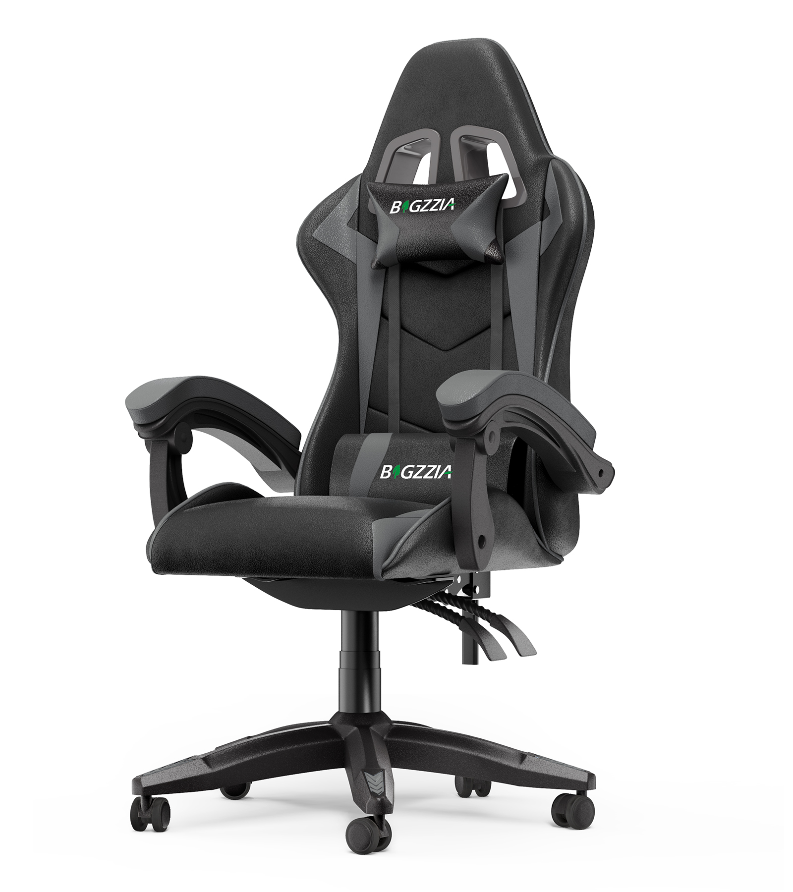 Cadeira de jogos a, cadeira ergonómica com apoio - toda preta