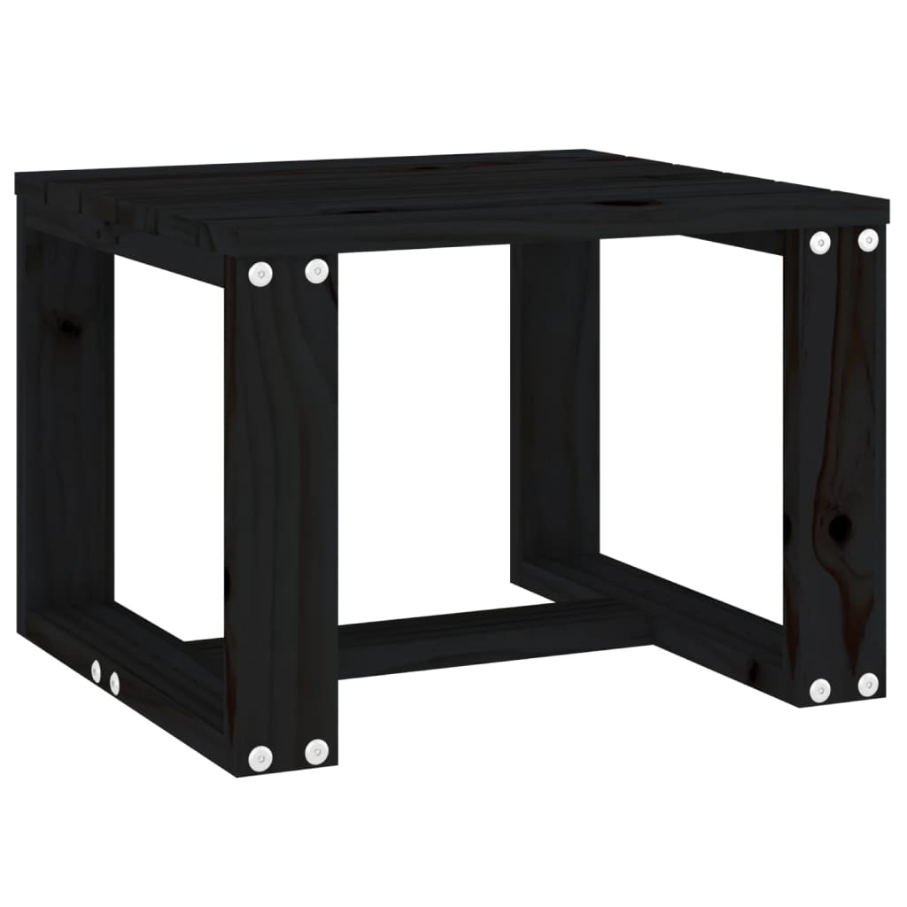 Mesa de apoio p/ jardim 40x38x28,5 cm pinho maciço preto