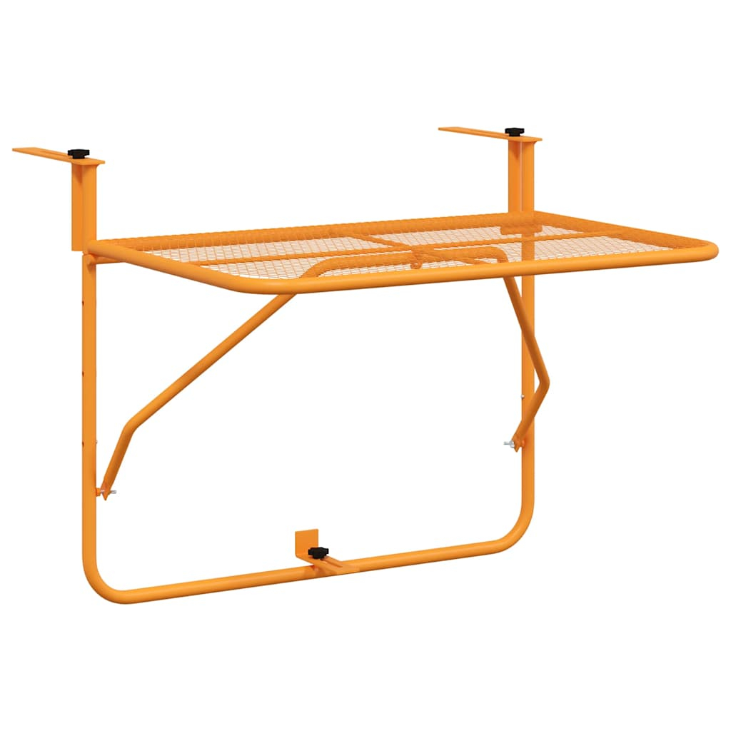 Mesa para varanda 60x40 cm aço amarelo
