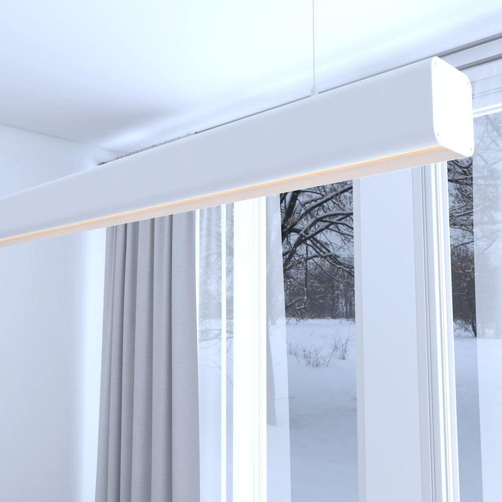Lâmpada pendente linear branco 1,5m - luz fria 6000k - regulável em altura