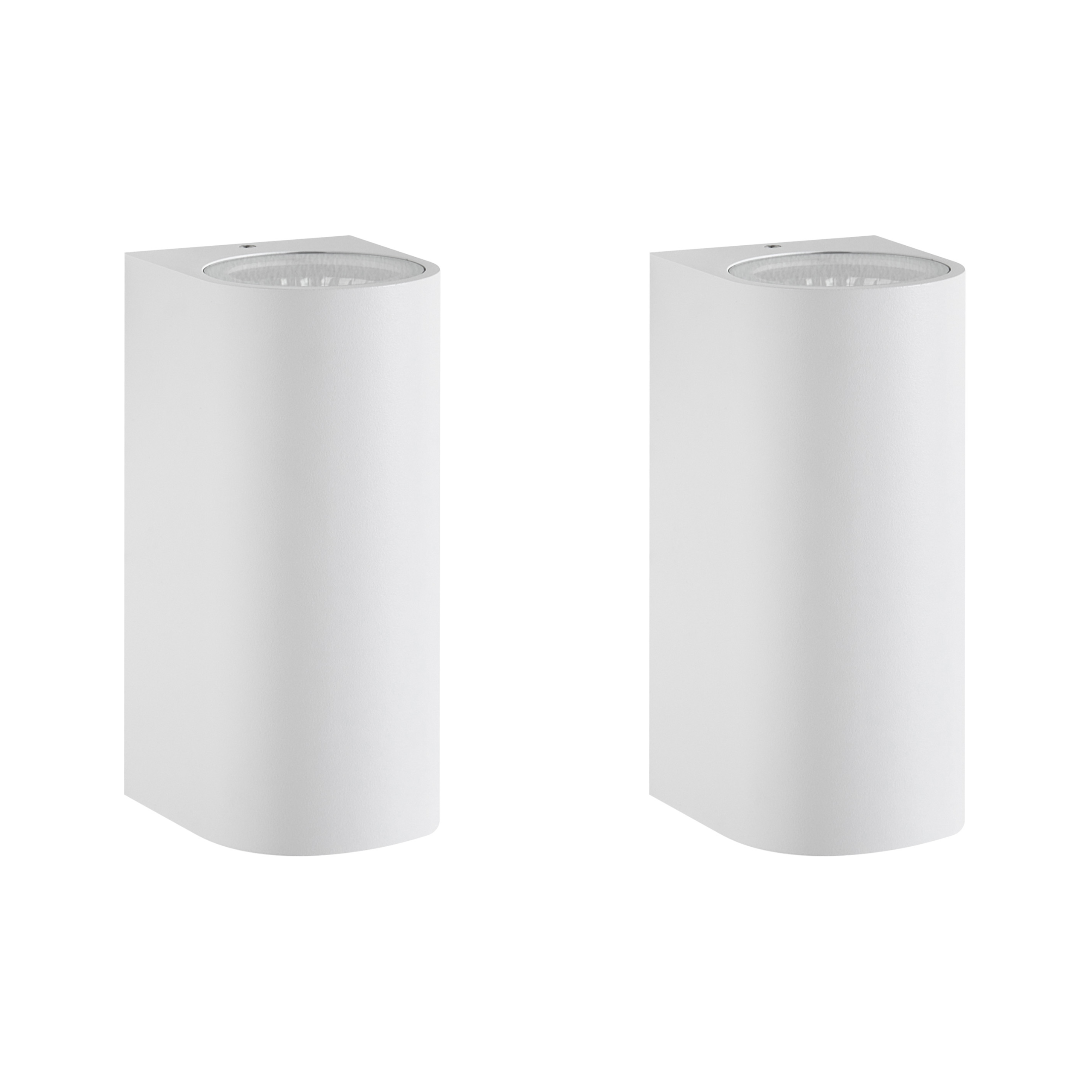Conjunto de 2 candeeiros de parede LED para exterior lazaro branco