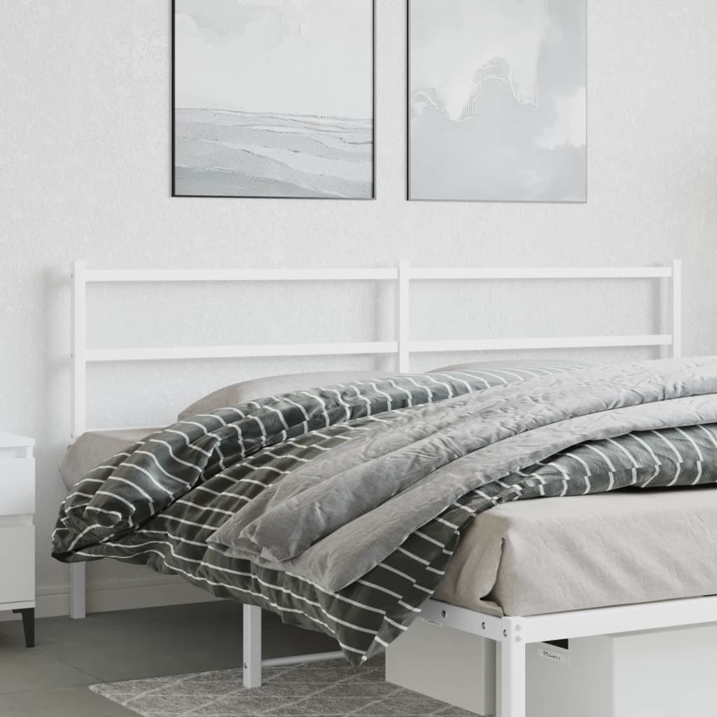 Cabeceira de cama 180 cm metal branco ptob5010