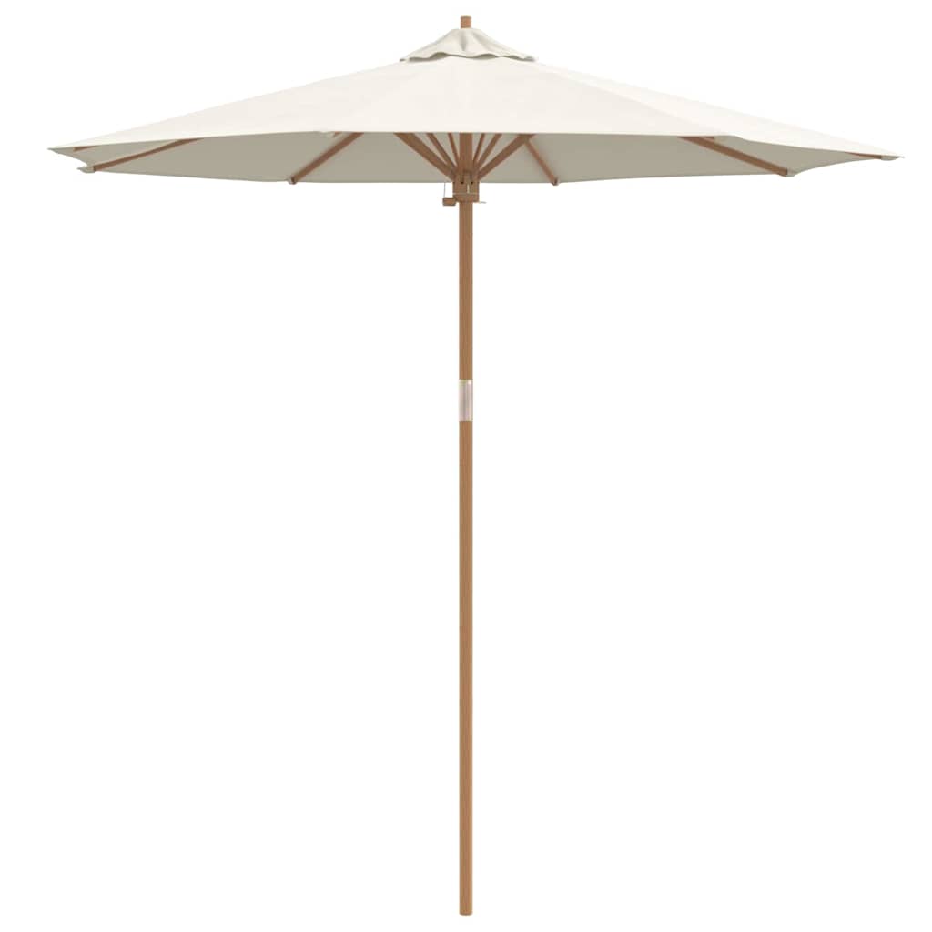 Helloshop26 - guarda-sol de jardim redondo - 240 cm - castanho