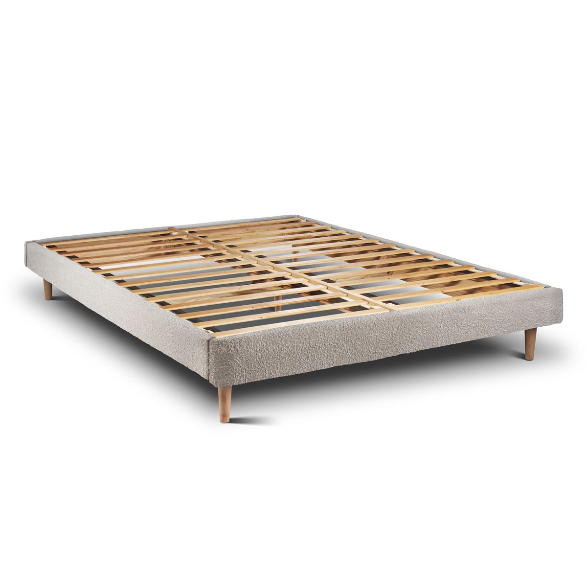 Estrado de molas com ripas 160x200 cm - tecido bouclette - kit "faça você m