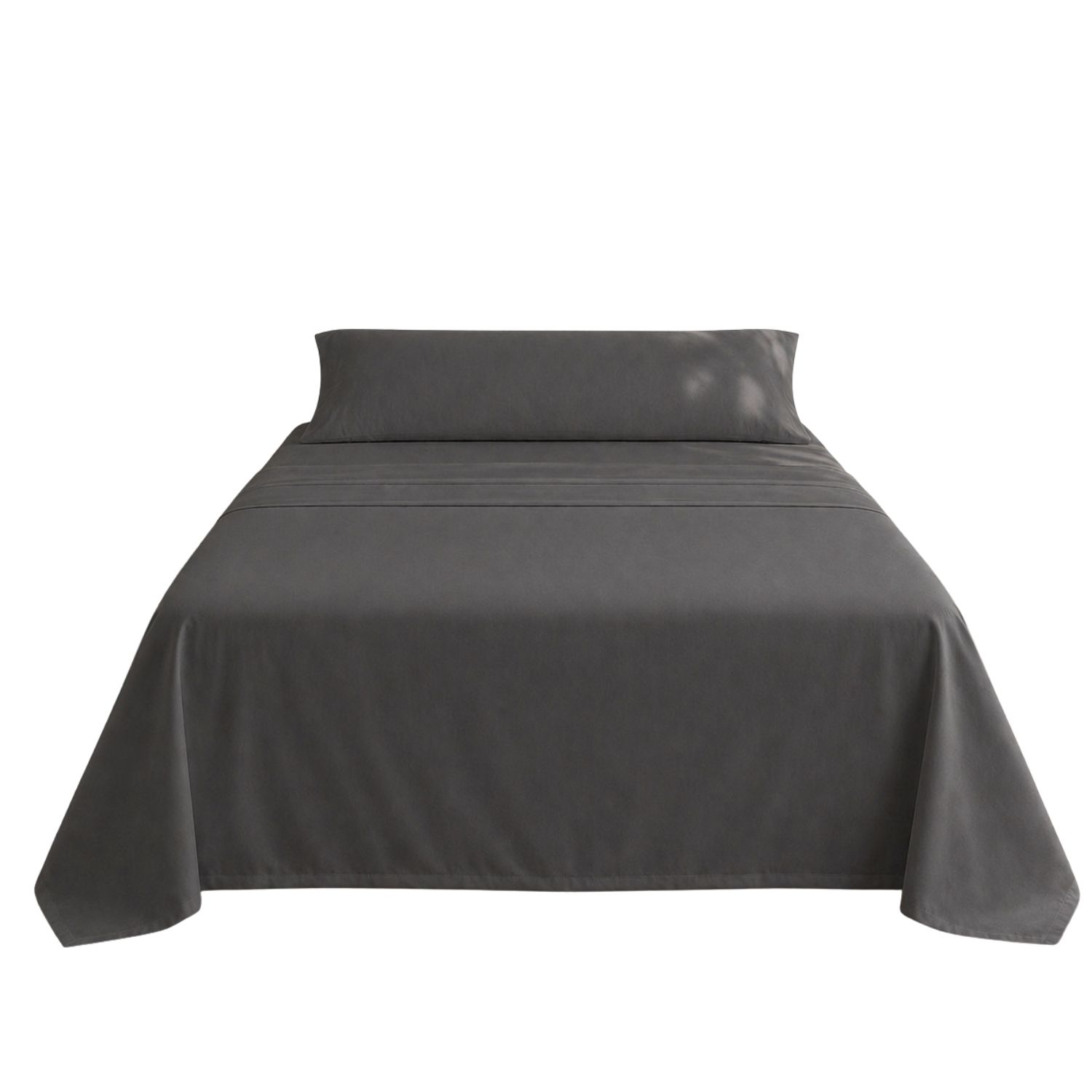 Jogo de lençóis cinza scuro cama de 180cm 144 fios donegal collections