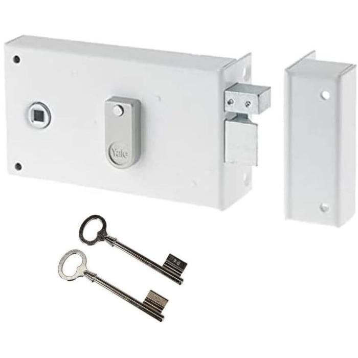 Fechadura de seguidor horizontal de superfície - yale - yah37d - branco - 2