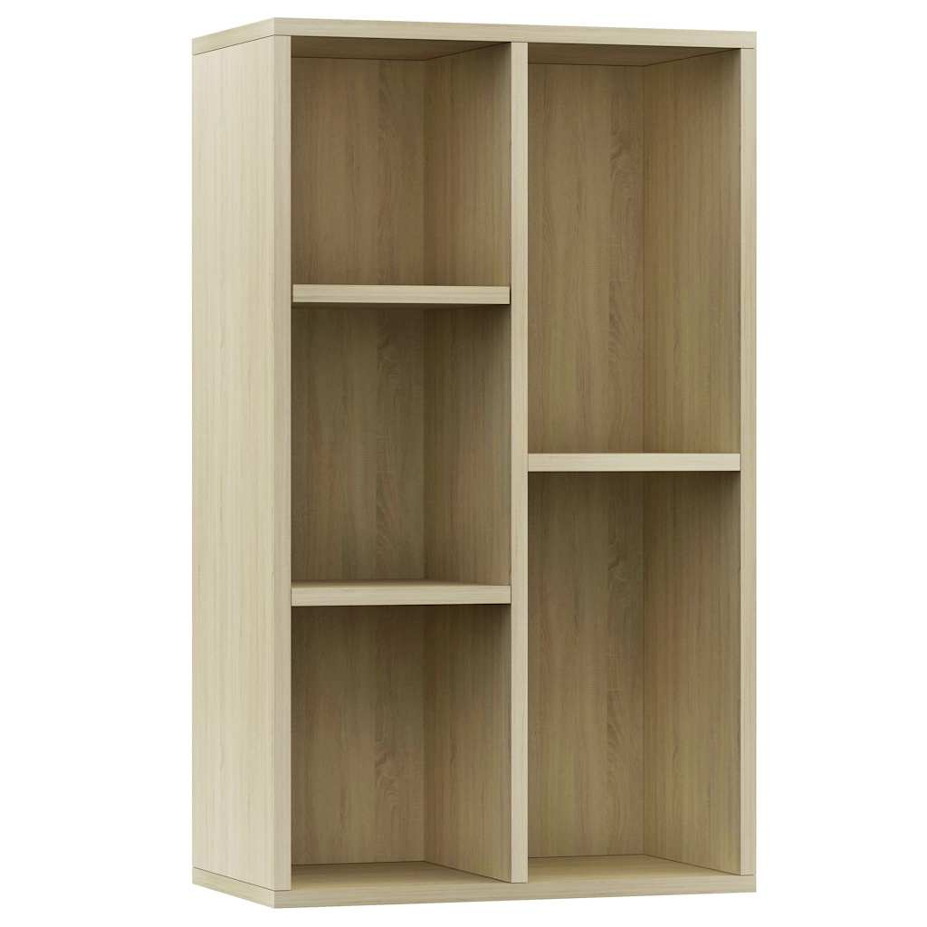 vidaXL estantería/aparador madera contrachapada color roble 50x25x80cm