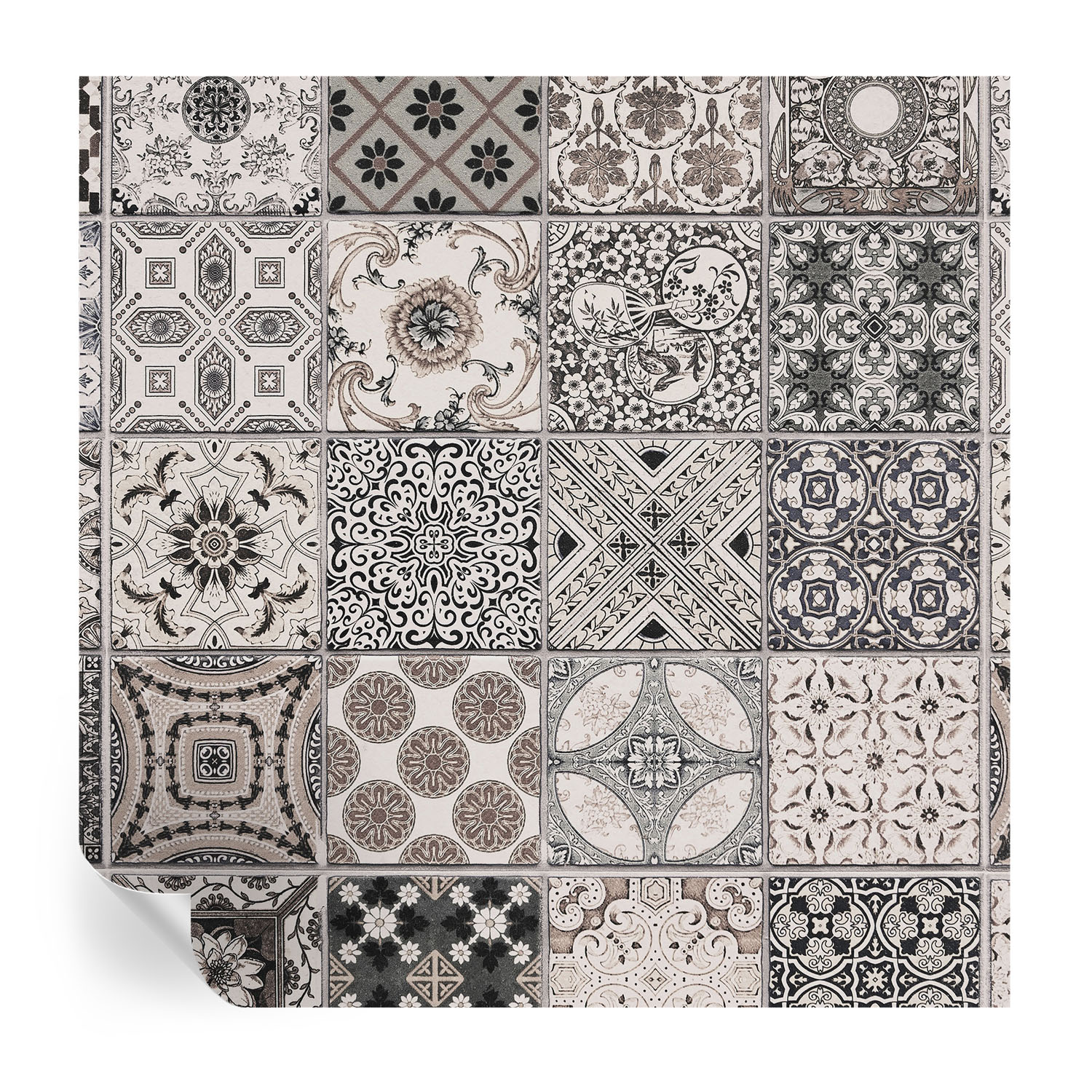 Papel de parede adesivo padrões de azulejos 250x250 tulup