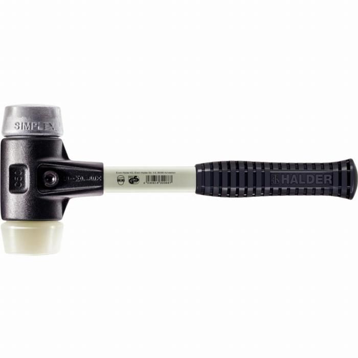 Martelo halder simplex nylon / metal macio com caixa em ferro fundido refor