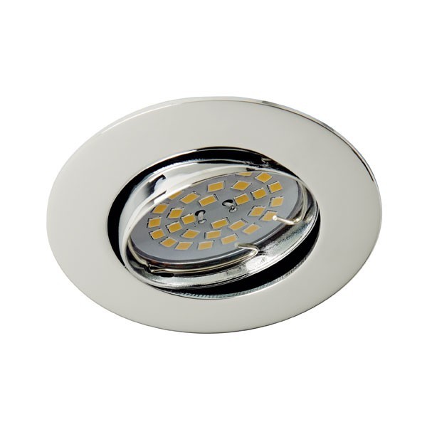 Foco embutido basculante basic redondo cromado wonderlamp 1xgu10