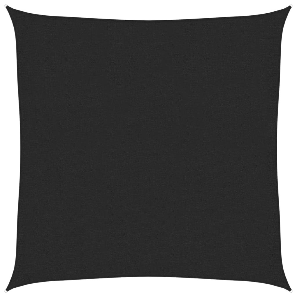 vidaXL toldo de vela hdpe negro 160 g/m² 3,6x3,6 m