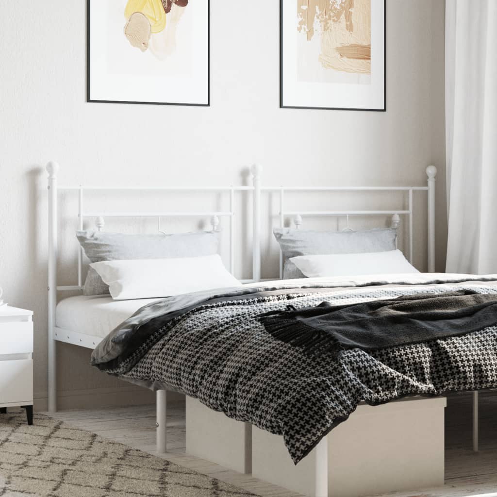Cabeceira de cama 180 cm metal branco ptob5121