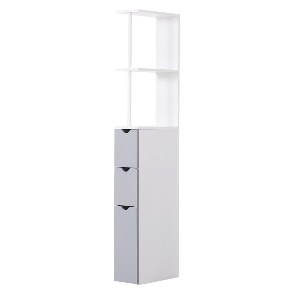 Coluna casa de banho 15x33x136,8 cm mdf color blanco Homcom