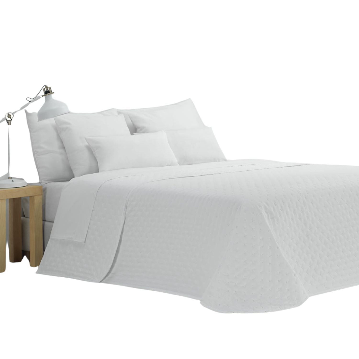 Colcha reversível branco 150cm (250x260cm) donegal collections