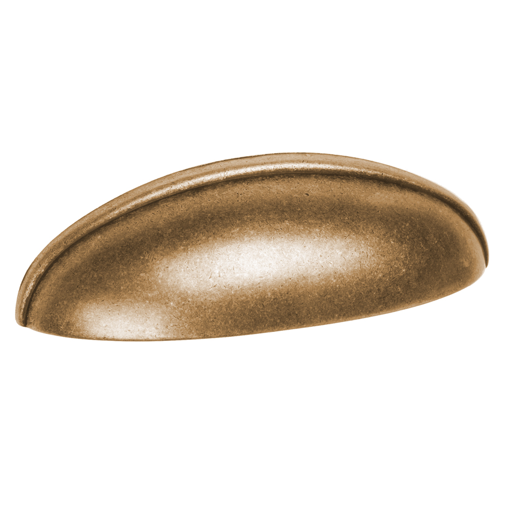 Puxador de copo 64mm bronze antigo, lote de 24