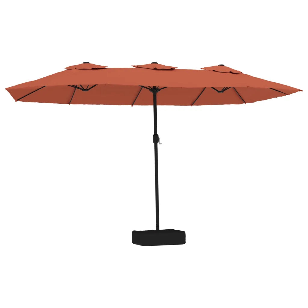 Helloshop26 - guarda-sol de jardim LED duplo - 449 x 265 x 245 cm