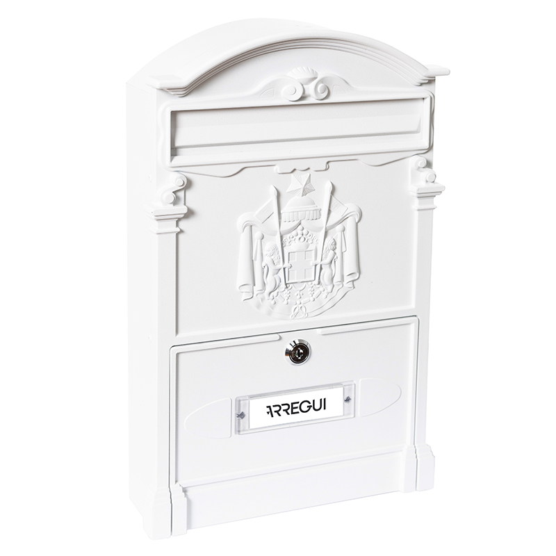 Caixa de correio - alumínio - 26x9xh42 cm - branco - de parede - exterior