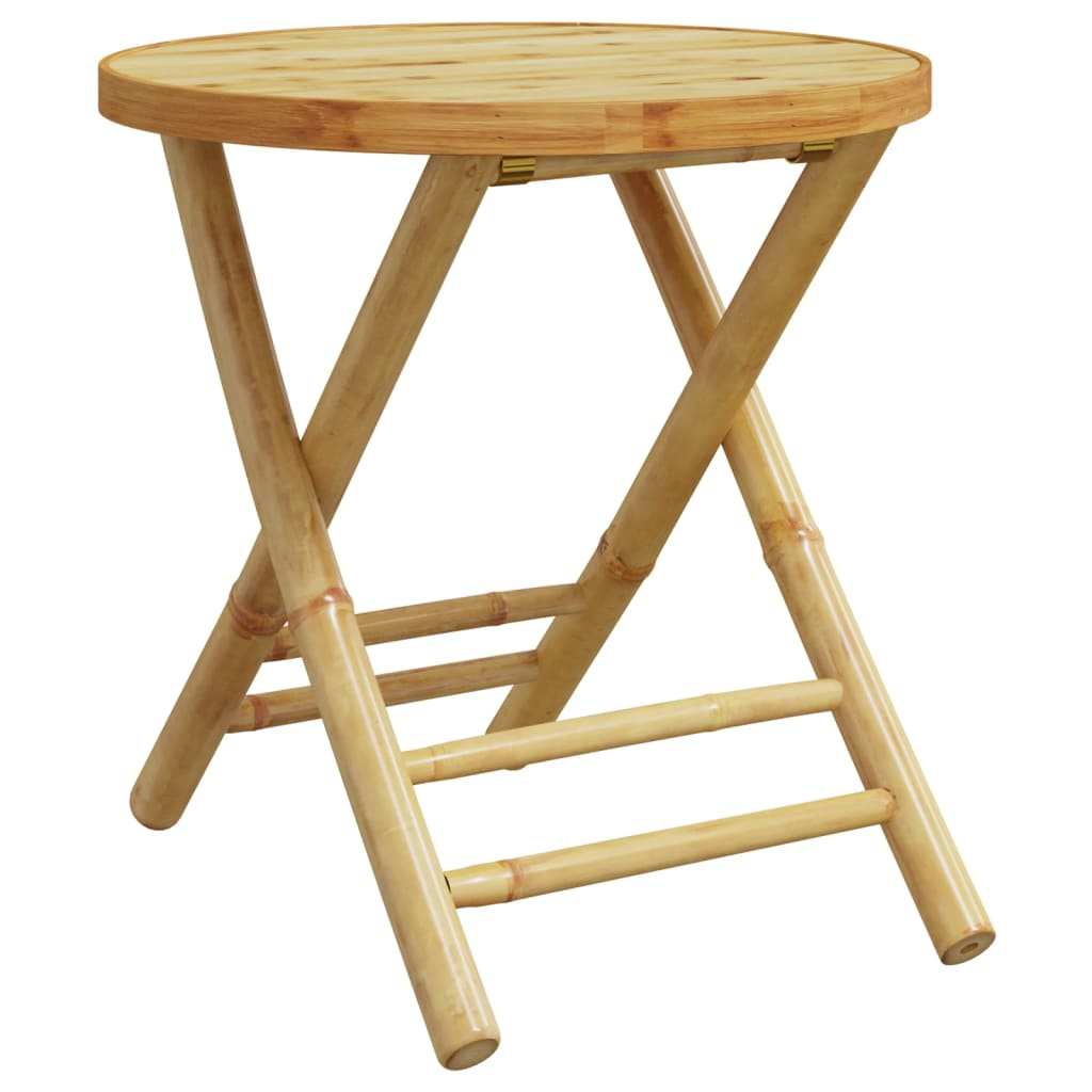 Mesa de jardim dobrável ø45x45 cm bambu