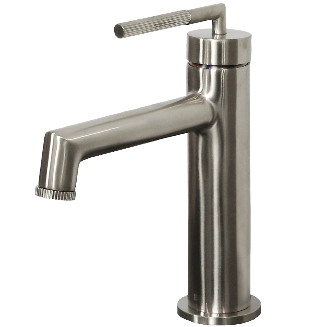 Portofino mezclador bajo de lavabo en acabado de acero inoxidable
